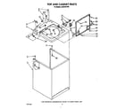 Whirlpool LA5578XTW0 top and cabinet diagram