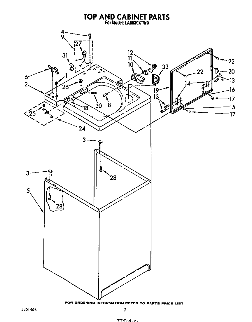 Top and cabinet