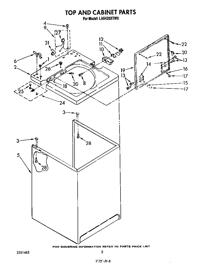Top and cabinet