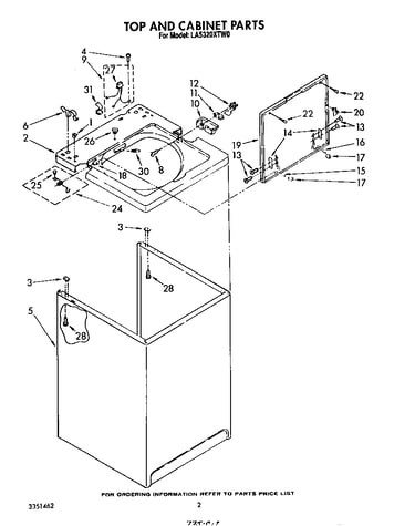 Top and cabinet
