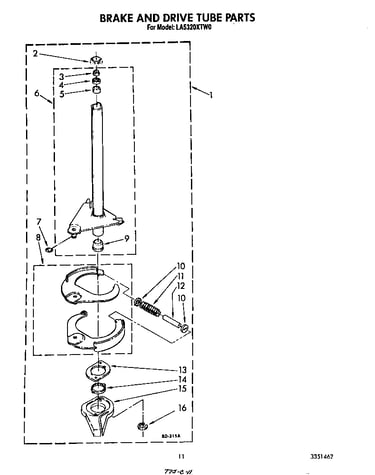 Brake and drive tube
