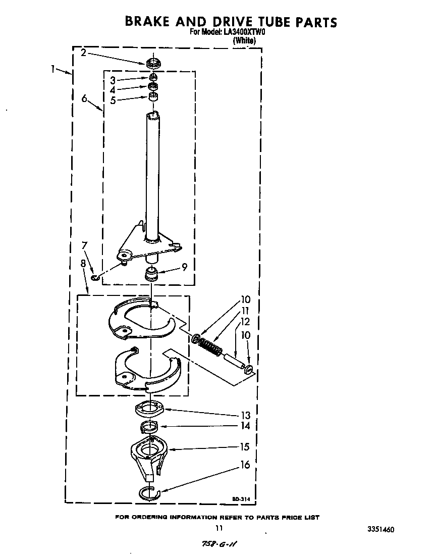 Brake and drive tube