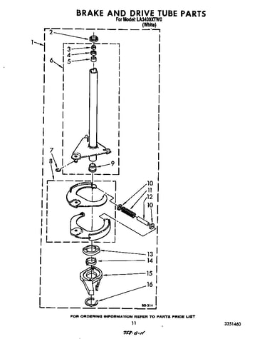 Brake and drive tube
