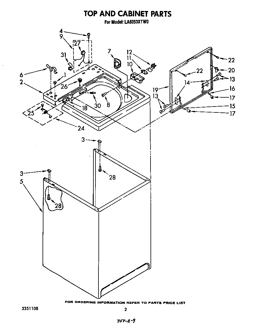 Top and cabinet