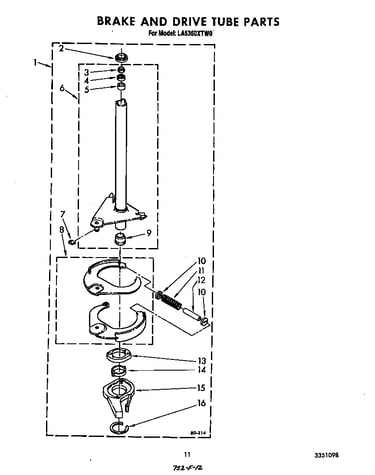 Brake and drive tube