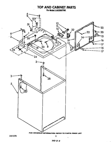 Top and cabinet