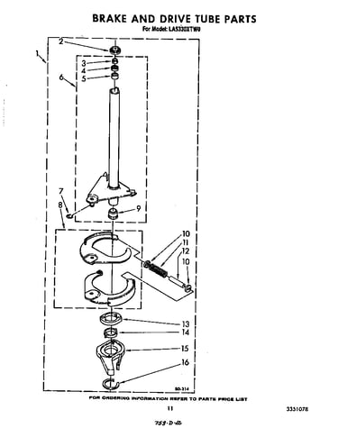 Brake and drive tube