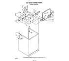 Whirlpool LA5430XTW0 top and cabinet diagram