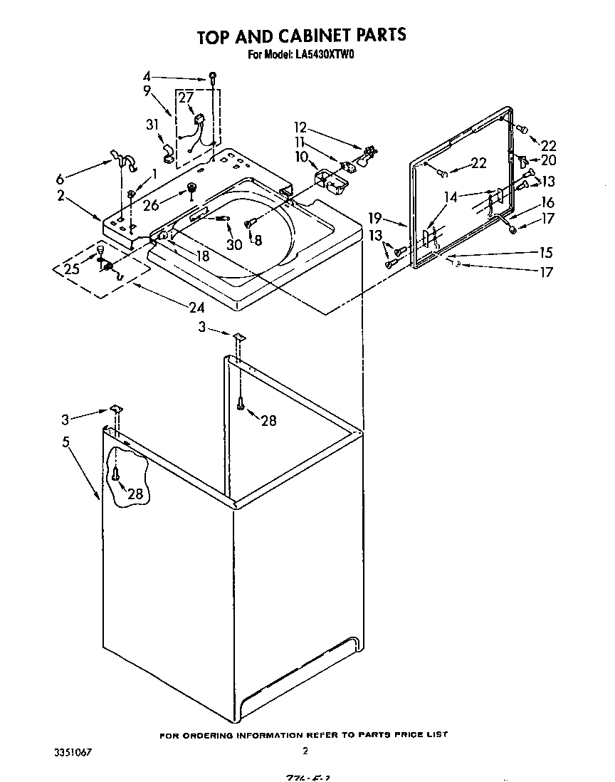 Top and cabinet