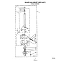 Whirlpool LA5380XTW0 brake and drive tube diagram