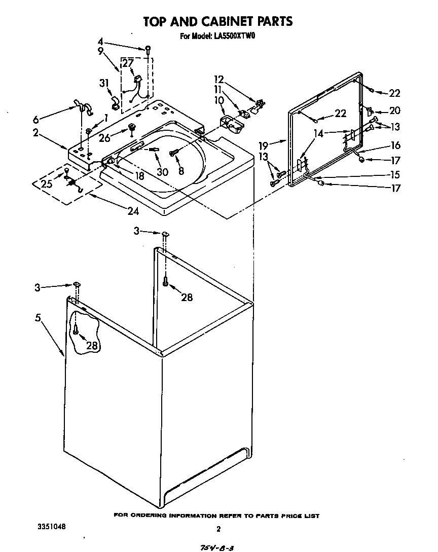 Top and cabinet
