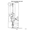 Whirlpool LA5500XTW0 brake and drive tube diagram