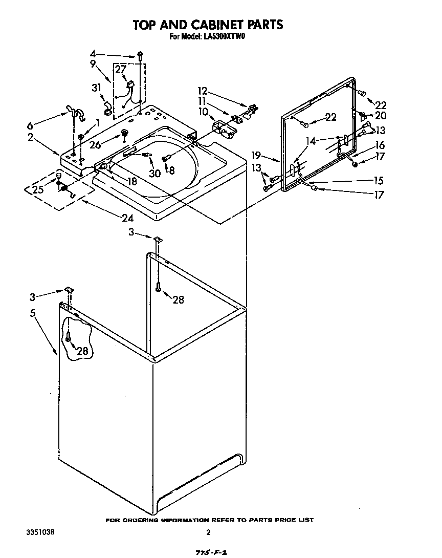 Top and cabinet
