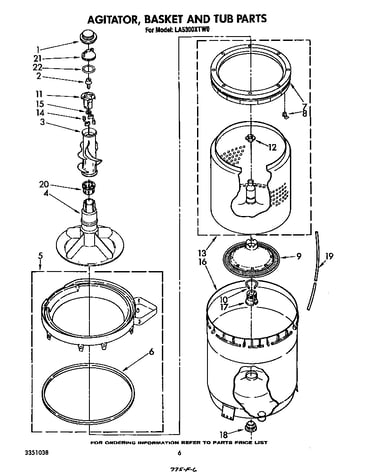 Agitator, basket and tub