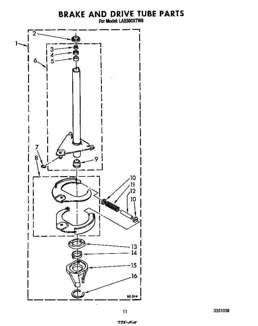 Brake and drive tube