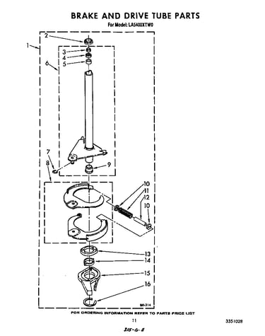 Brake and drive tube