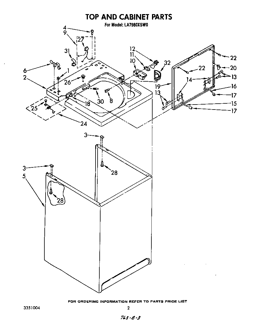Top and cabinet