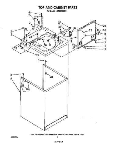 Top and cabinet