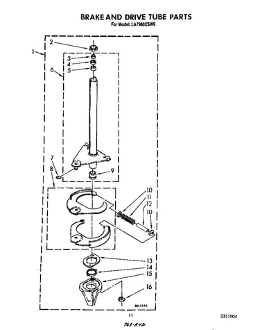 Brake and drive tube