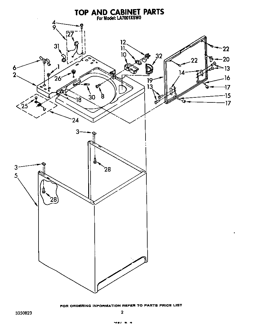 Top and cabinet
