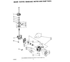 Whirlpool LA7001XSW0 brake, gearcase, motor and pump diagram