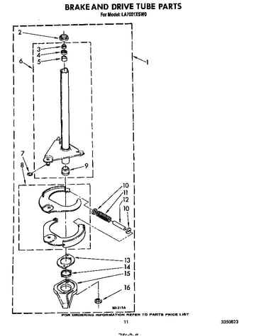 Brake and drive tube