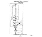 Whirlpool LA5200XTW0 brake and drive tube diagram