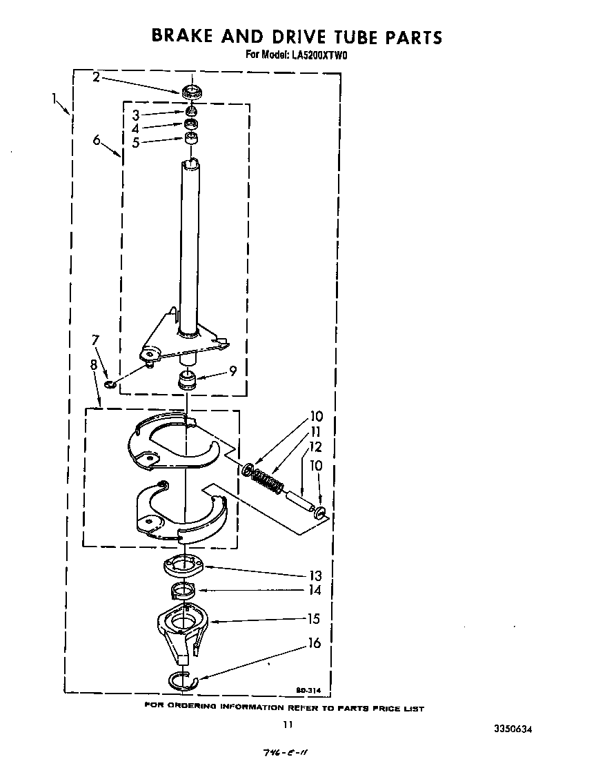 Brake and drive tube