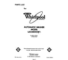 Whirlpool LA5380XSW1 front cover diagram