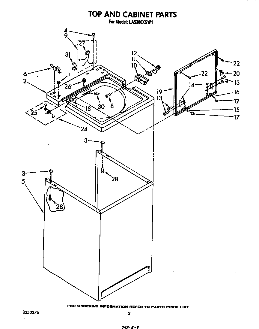 Top and cabinet