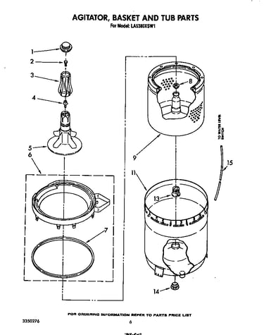 Agitator, basket and tub