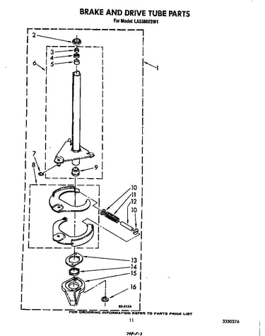 Brake and drive tube