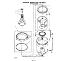 Whirlpool LA5360XSW1 agitator, basket and tub diagram