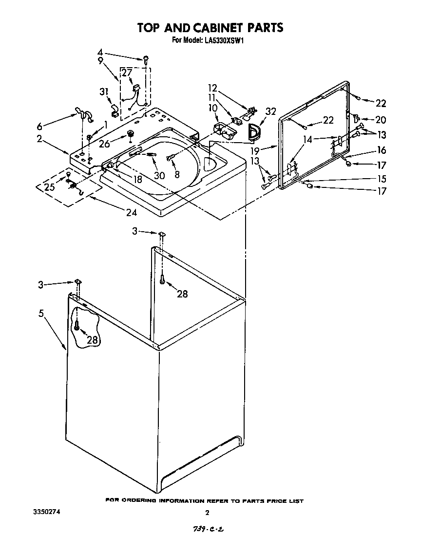Top and cabinet