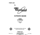 Whirlpool LA5400XSW1 front cover diagram