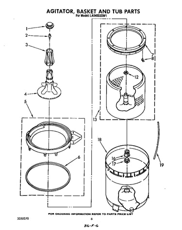 Agitator, basket and tub