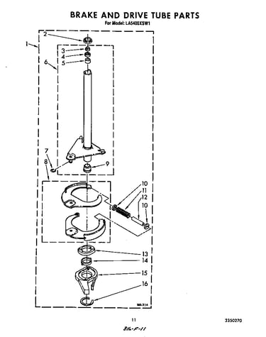 Brake and drive tube