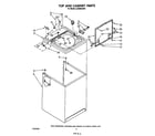 Whirlpool LA6300XSW1 top and cabinet diagram