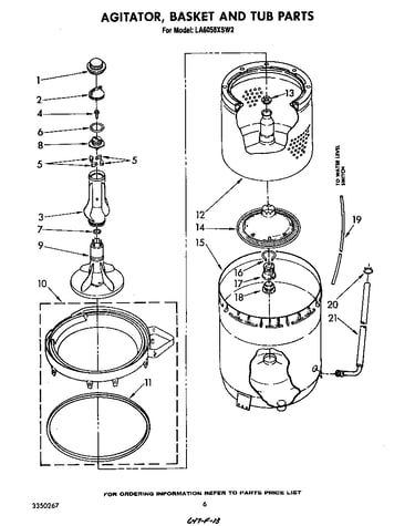 Agitator, basket and tub