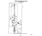 Whirlpool LA5668XSW2 brake and drive tube diagram