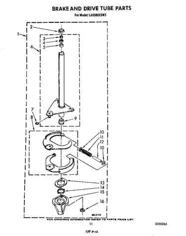 Brake and drive tube