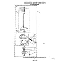 Whirlpool LA5578XSW2 brake and drive tube diagram