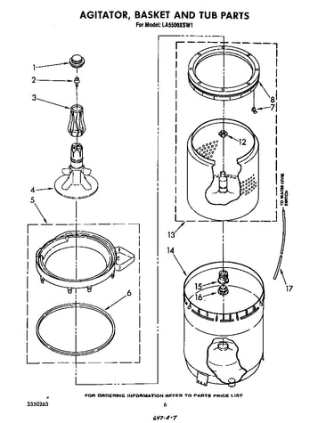 Agitator, basket and tub