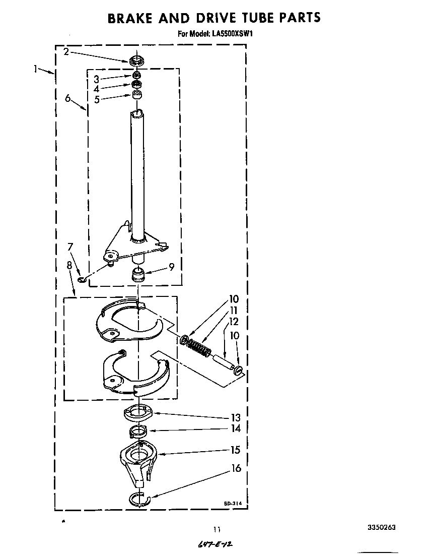 Brake and drive tube