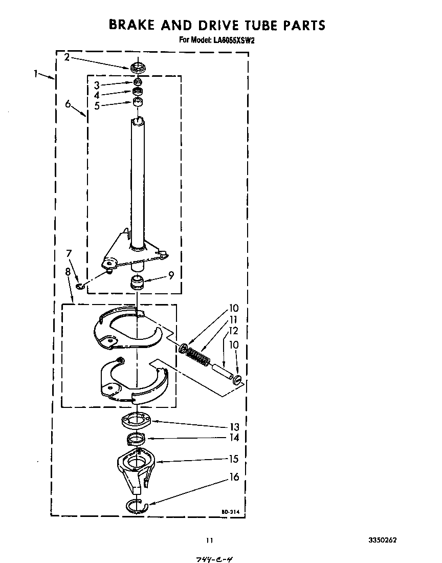Brake and drive tube