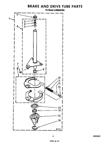 Brake and drive tube