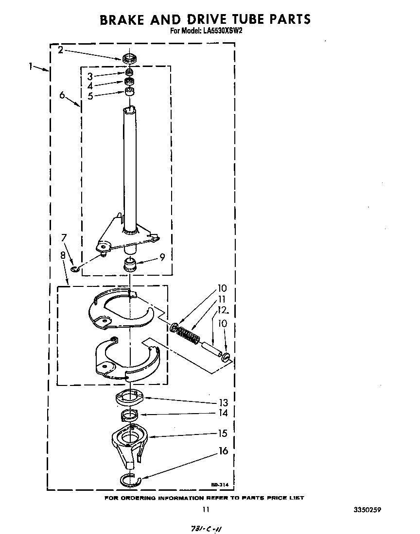 Brake and drive tube