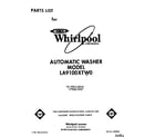 Whirlpool LA9100XTW0 front cover diagram