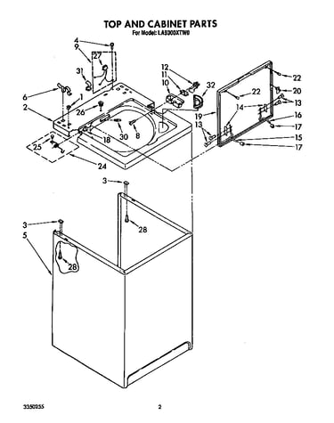 Top and cabinet