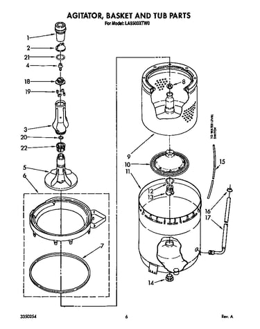 Agitator, basket and tub
